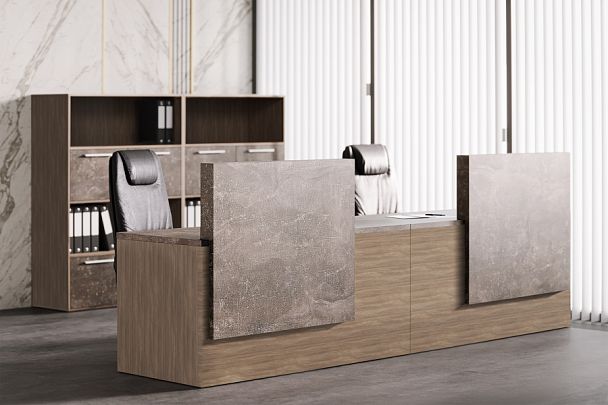 Креденция 3 двери B-tone 138,6x45x78 дуб урбан бетон темный - Вид 7