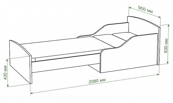 Кровать Бартоло КТД Белый/Нельсон - Вид 3