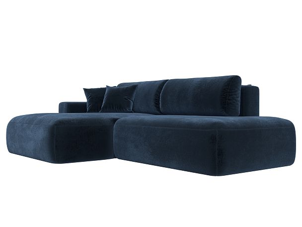 Диван угловой Лига-036 НПБ Модерн левый угол Велюр синий - Вид 3