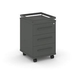 Rift Тумба мобильная усиленная + рамка RF.TM-003 Антрацит/Металл Антрацит 416*460*665 - Фото предпросмотра