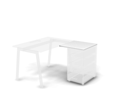 MATRIX 121T060 Топ приставной тумбы 600х600х25 Белый - Фото предпросмотра