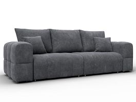 Диван прямой Лига-110 НПБ Велюр серый - Фото предпросмотра