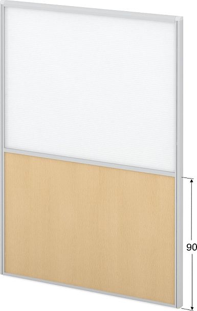 Модуль комбинированный "Мобильные офисные перегородки «Логика»"  ПК-ЛГ-МДК200х140/90П/Д-В1-534 белый - Вид 1