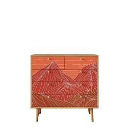 Комод Berber пять ящиков 49 принт арт BB36/Print_49 - Фото предпросмотра