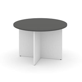 Стайл Проджект Стол переговорный кругл. SN-D.SPRG-004 Антрацит NEW/Белый 1180*1180*750 - Фото предпросмотра