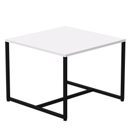 Стол журнальный Everprof EVO 604х604х460 Белый/Черный - Фото предпросмотра