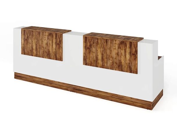 RTD088-320-SH ТАНДЕМ / TANDEM Стойка ресепшн 3-320 3200х700х1200 Таксония шоколадная - Вид 1