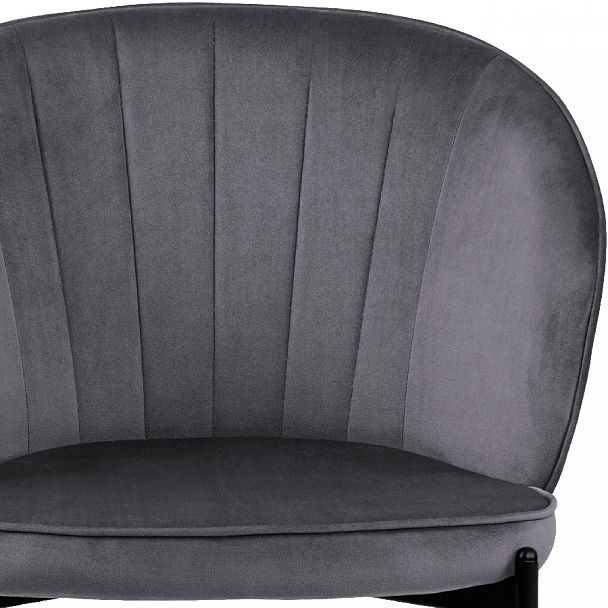 Комплект кухонных стульев Миэль серый велюр/черный, 4 шт. - Вид 7