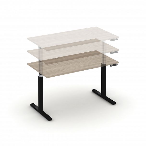Стол электроподъемный "MOVE UP" MV.SE-3.7 Черный металл / Дуб Аттик - Вид 4