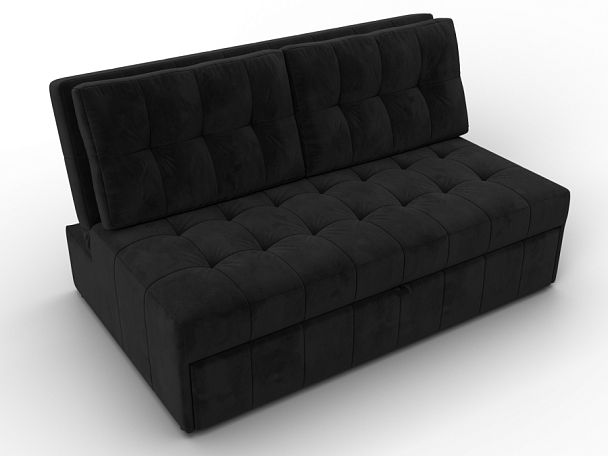 Диван прямой Лига-107 (140) Велюр черный - Вид 6