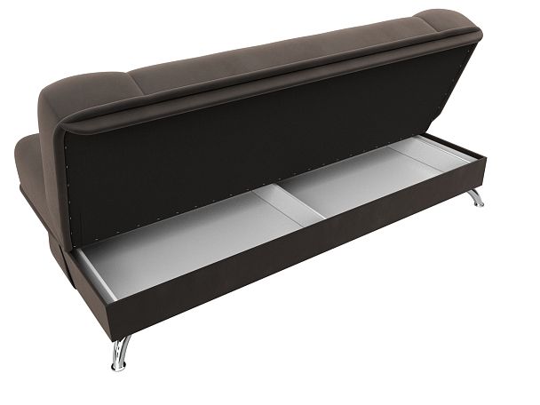 Диван Книжка Анна (полностью велюр коричневый) - Вид 8