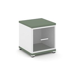 Concept Шкаф 1 узкая секция, 1 ниша CN.STU-113 RPW W Кобо/Белый Бриллиант/Металл Белый/Прозрачный 420*420*450 - Фото предпросмотра