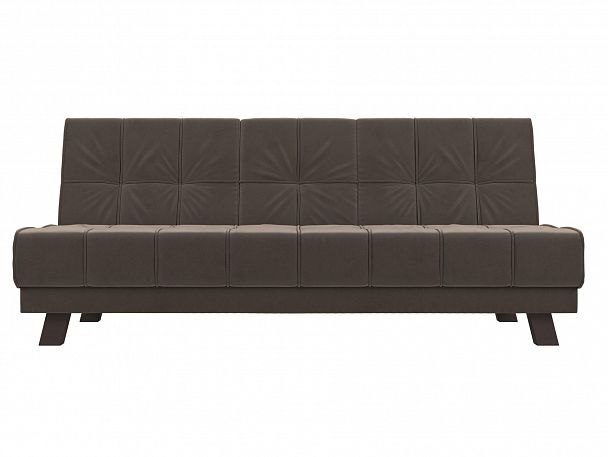 Прямой диван Винсент (полностью велюр коричневый) - Вид 2