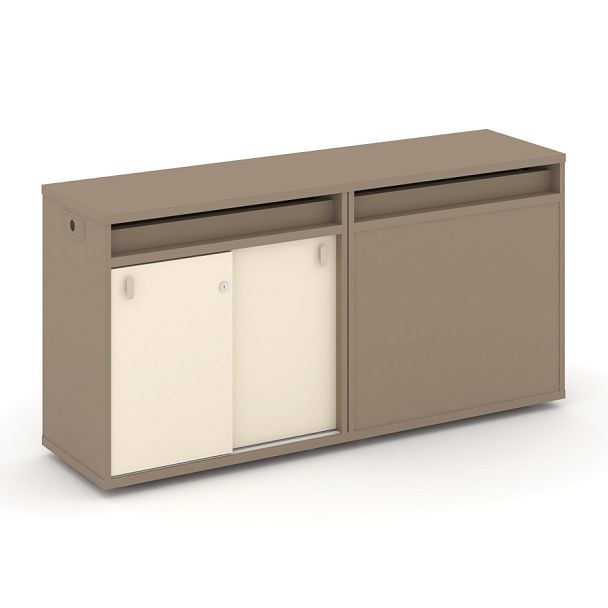 Estetica Набор №5. Тумба двойная+топ ES.NB.2T-5 Латте/Сатин 1500*410*750 - Вид 1