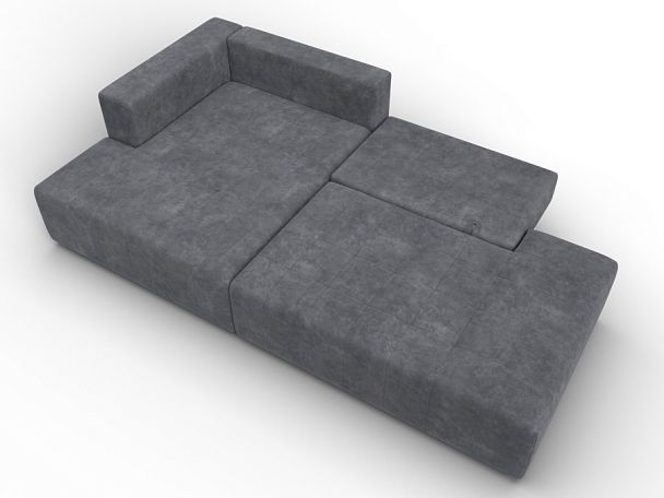 Диван угловой Лига-103 НПБ угол левый Велюр серый - Вид 8