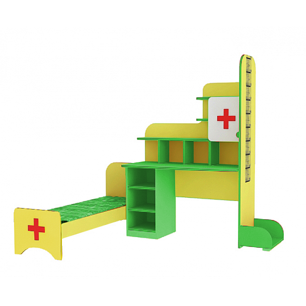 Уголок Доктор с кушеткой, цветной - Вид 5