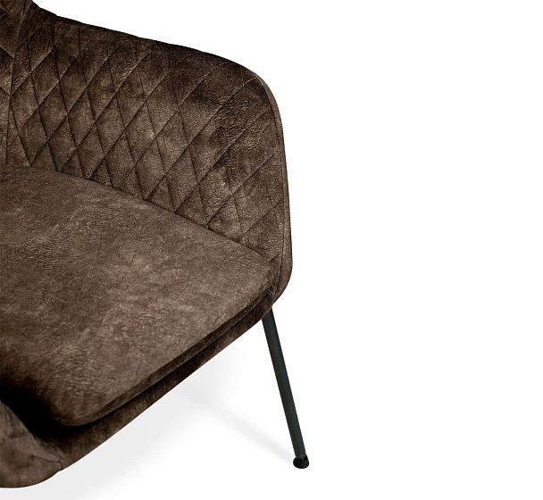 Кресло Sheffilton SHT-AMS2-2 НА МЕТАЛЛОКАРКАСЕ кофейный трюфель/черный муар - Вид 8