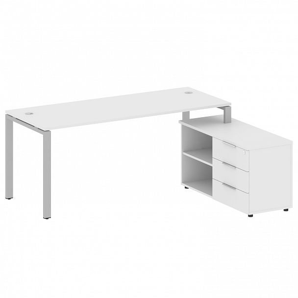 Рабочая станция "Metal System" БП.РС-СТС-2.5 белый/серый - Вид 1