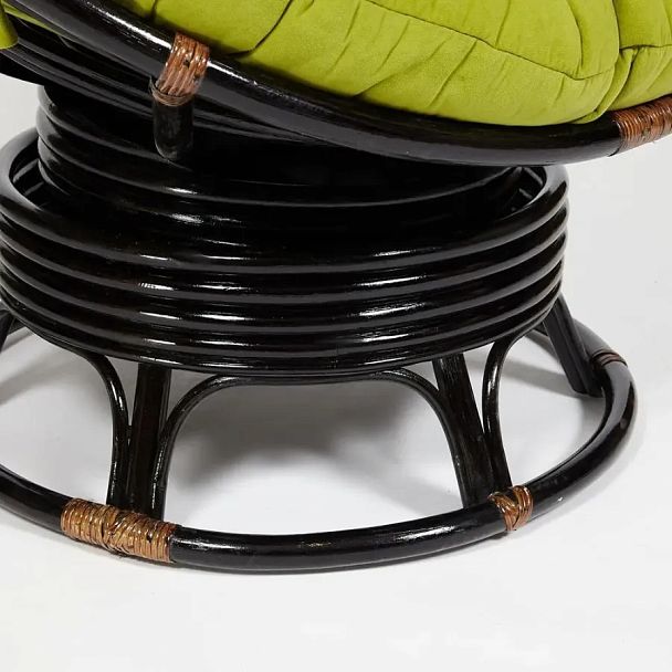 Кресло-качалка Папасан/Papasan (W 23/01 B) /с подушкой/Antique brown (античный черно-коричневый) - Вид 6