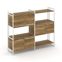 Rift Шкаф комбинированый RF.NS-004 Сандал Янтарный/Металл Белый 1576*396*1286 - Фото предпросмотра