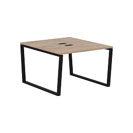 Стол 2-х местный EVWST 1113 Дуб Денвер светлый/Черный 1160х1346х750 EDIS - Фото предпросмотра