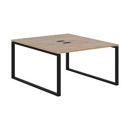 Стол 2-х местный EQWST 1316 Дуб Денвер светлый/Черный 1360х1606х750 EDIS - Фото предпросмотра