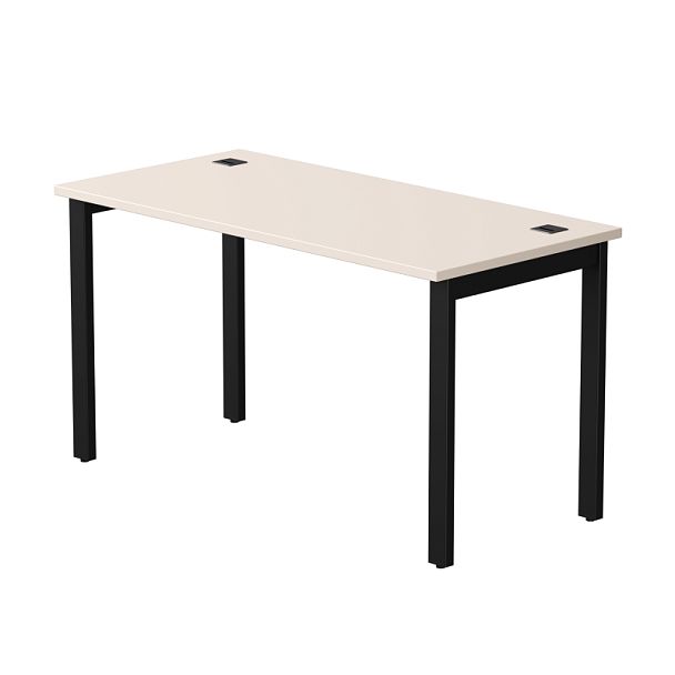 Стол прямой Everprof EVO на металлокаркасе 1380х670х755 мм Кашемир/Черный - Вид 1