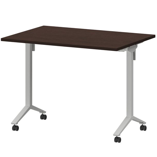 Стол мобильный складной МБ22-100.70 Дуб венге/Белый 1000x700x750 Моби - Вид 1