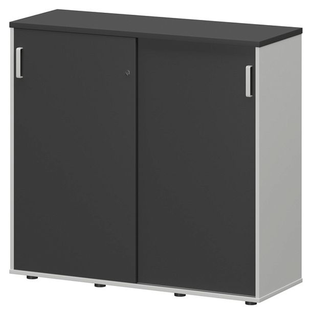 Тумба-купе СМТ-12.11К Тип2 Белый/Графит 1236x444x1150 Смарт - Вид 1