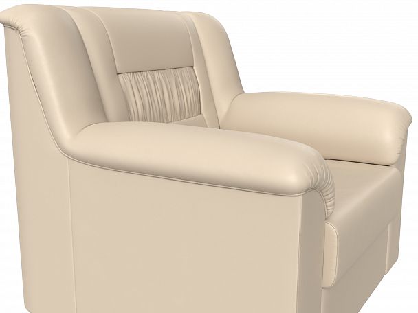 Кресло Карелия (полностью экокожа бежевая) - Вид 4