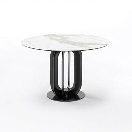 Стол круглый Castro 120, керамика матовая, белая - Фото предпросмотра