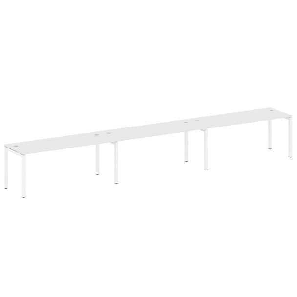 Metal System Quattro Р. ст. на 3 раб. места на П-образном м/к 50БП.СМ-3.5 Белый/Белый металл 5400*720*750 - Вид 1