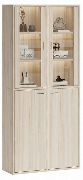 Шкаф-витрина Домино СУ(ш2в2)+2ФС+2ФГ Карамель - Вид 2