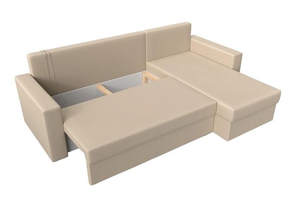 Угловой диван Траумберг Лайт правый (полностью экокожа бежевая) - Вид 8