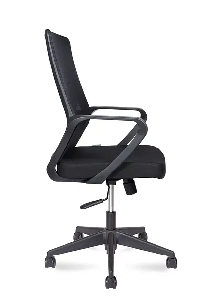 Кресло офисное / Pino black LB / черный пластик / черная ткань / черная сетка - Вид 4