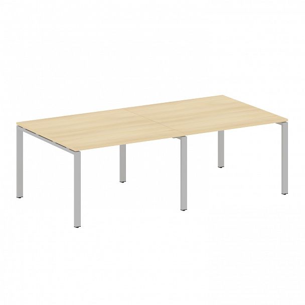 Стол для переговоров "Metal System" БП.ПРГ-2.2 акация/серый - Вид 1