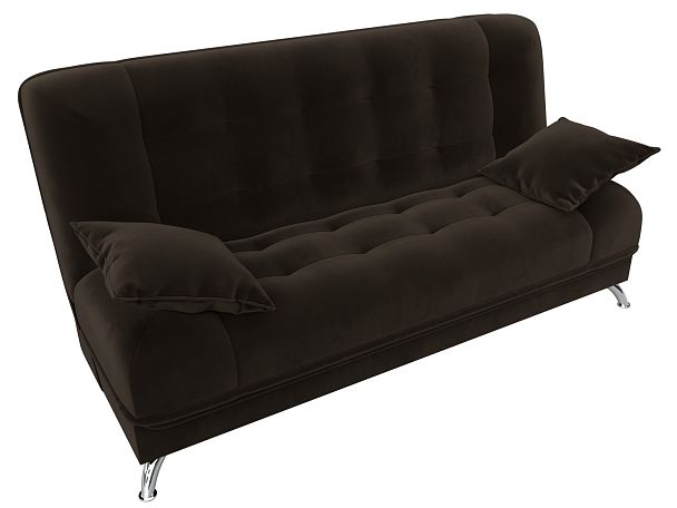 Диван Книжка Анна (полностью микровельвет коричневый) - Вид 5