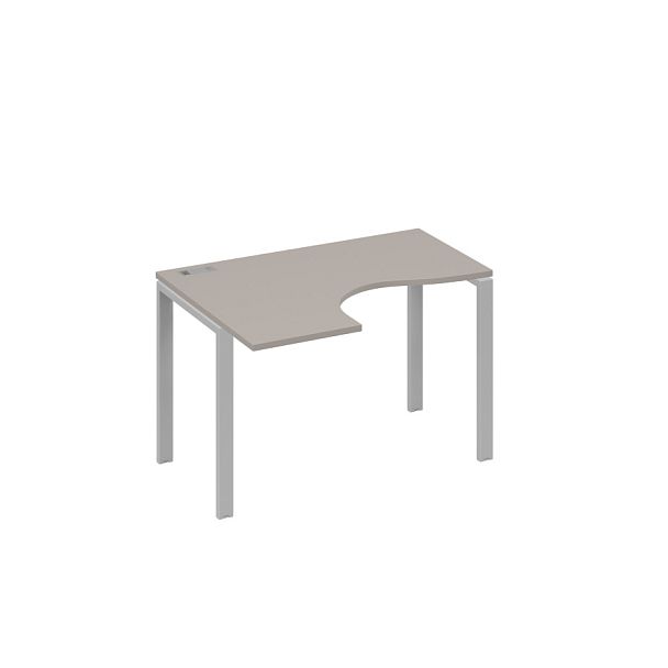Стол эргономичный левый "Классика" на металлокаркасе UNO A4 А4 Б1 031 БП мокко премиум / металлокаркас серый - Вид 1