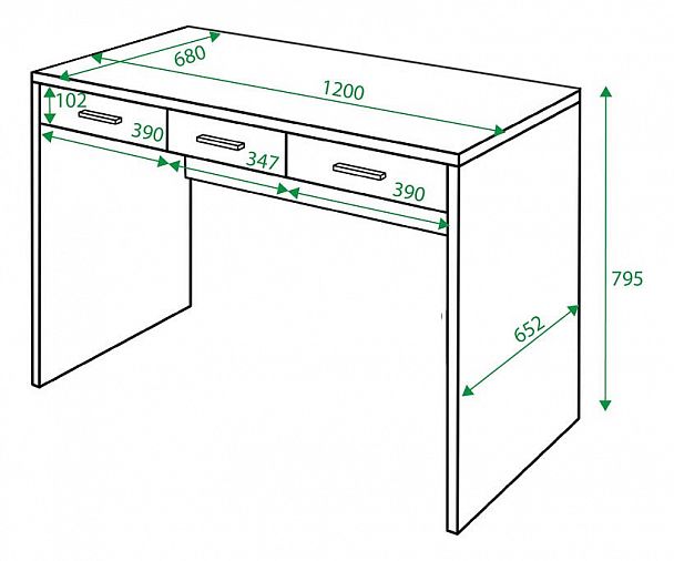Стол письменный Домино СП-32С Венге - Вид 2