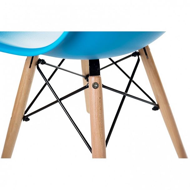 Стул обеденный LMZL-PP623 (ножки светлый бук, цвет сиденья голубой) - Вид 8