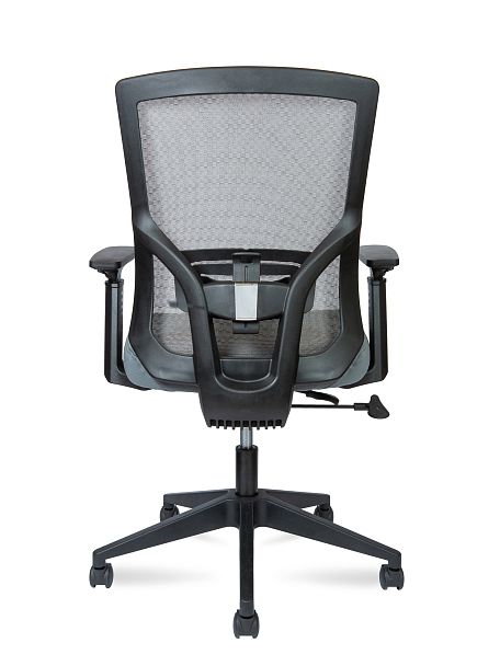 Кресло офисное Гарда LB / черный пластик / серая сетка / серая сидушка - Вид 5