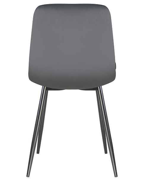 Стул обеденный DOBRIN ALEX (черные матовые ножки, темно-серый велюр (V108-91)) - Вид 5