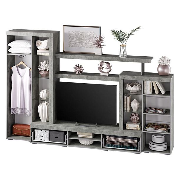 "Инстайл" ЦС-02 метрополитан грей/белый (замена на бетон/белый) - Вид 2