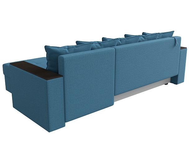 Диван угловой Дубай Лайт правый угол Рогожка голубой - Вид 6