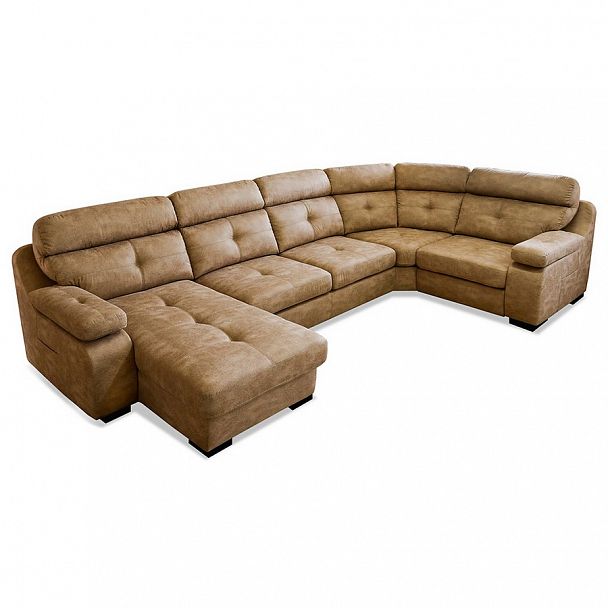 Угловой диван "Рейн" кожа - Вид 1