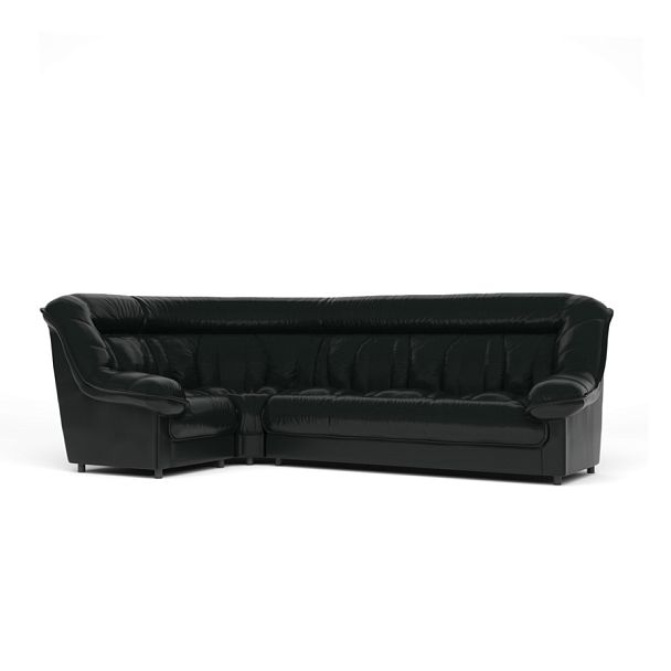 Диван угловой 1У3 Эдельвейс Ed/1y3/cn1114 черный - Вид 1