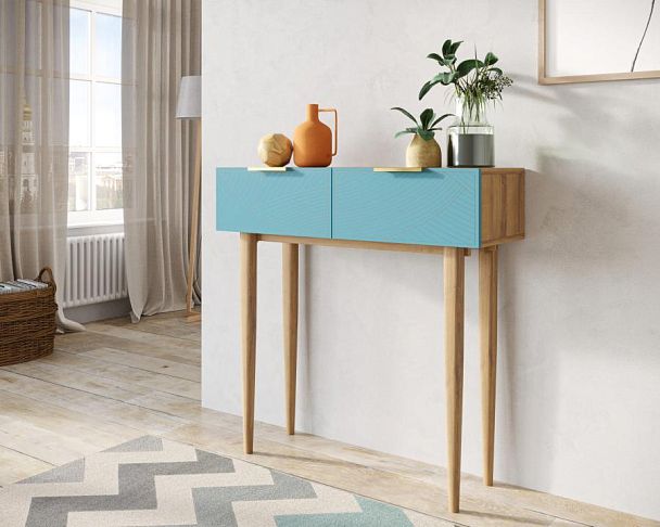 Консоль с двумя ящиками Line LN16/GR1/blue - Вид 3