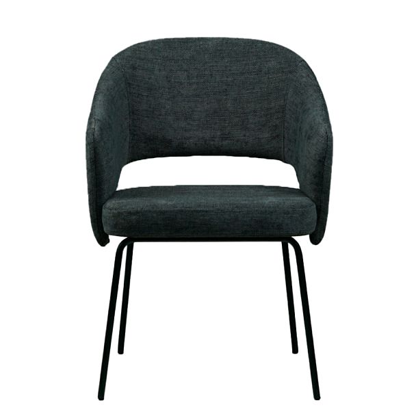 Стул Fly, черная рогожка, ножки металлические - Вид 4