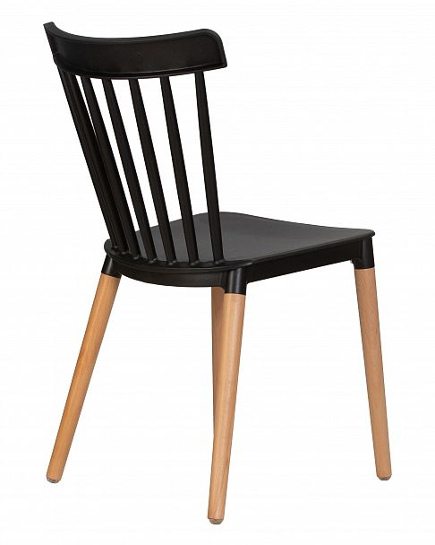 Стул обеденный DOBRIN THEO (ножки светлый бук, цвет черный (B-03)) - Вид 4