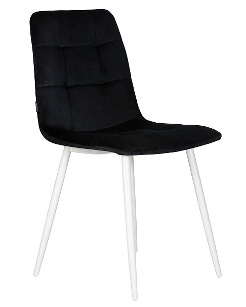 Стул обеденный DOBRIN CHILLY (Черный Holland 75, основание белое) - Вид 3